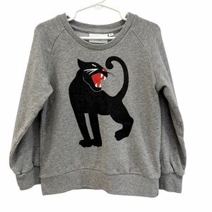 Mini Rodini PANTHER MELANGE SWEATSHIRT Gray Sweatshirt Organic Cotton Size 3/5